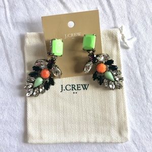 JCrew Square Neon Drop Earrings